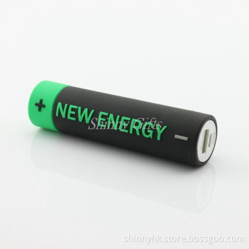 Battery Shape PVC Materials Power Bank Portable Power Bank